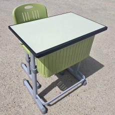 5-23번 우진 강화유리 높이조절 책상+의자 세트